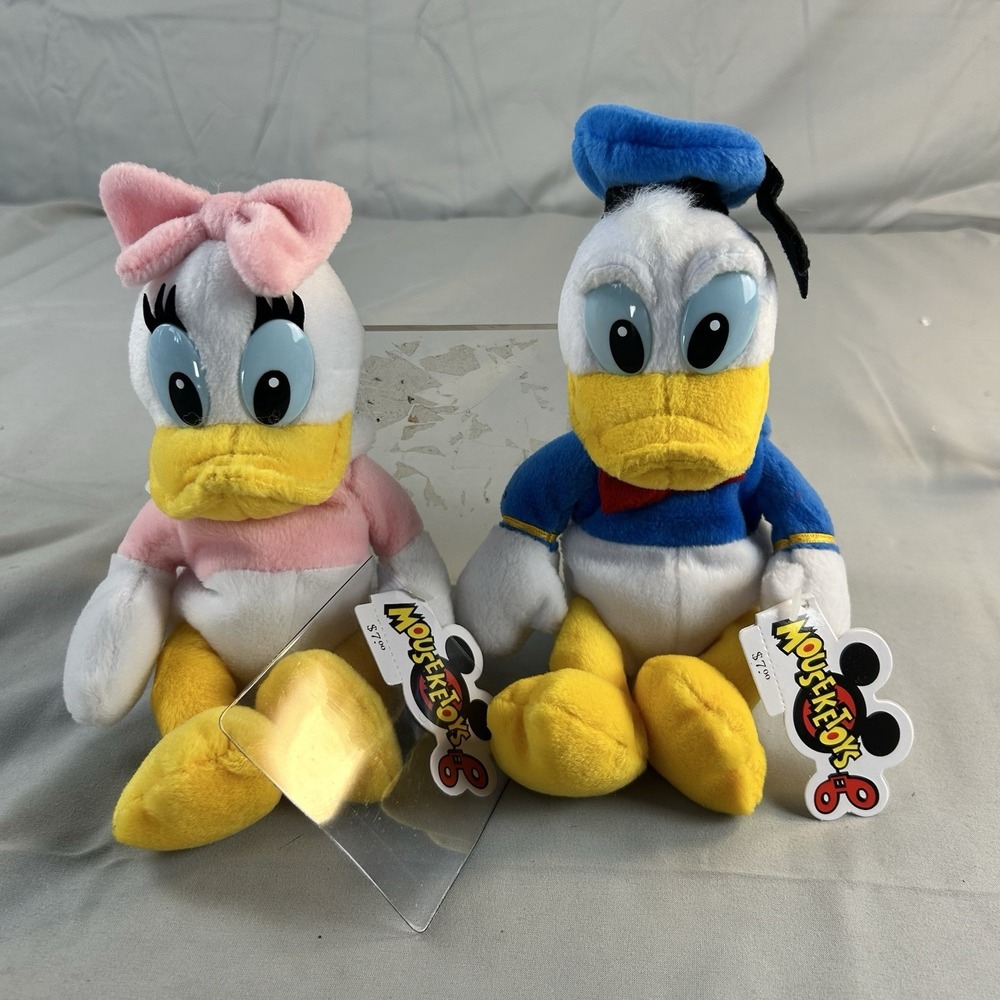 Disney Mouseketeers Donald & Daisy Plush Set 8"‎ With Tags